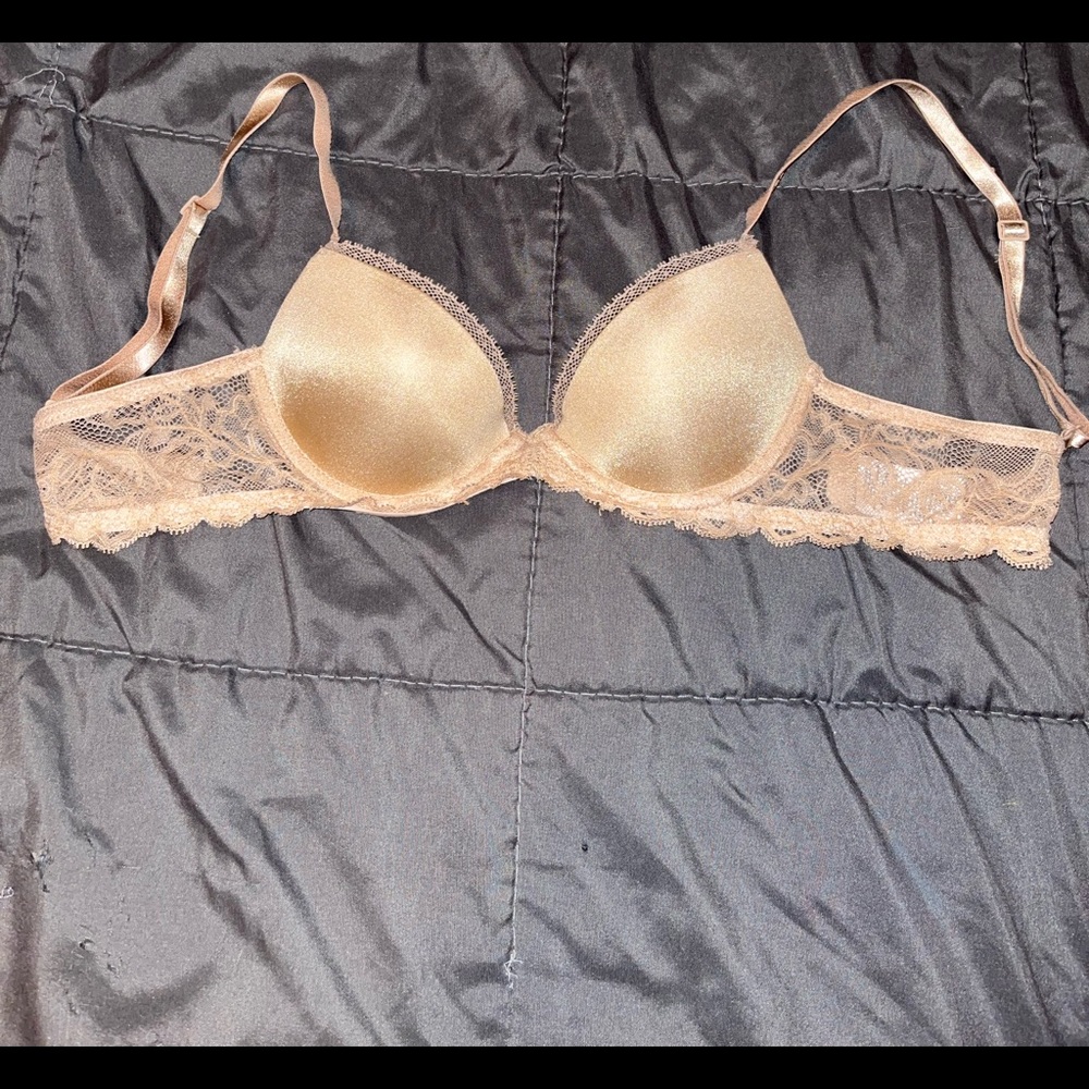 Calvin Klein nude shimmery push-up bra